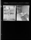 Spellman and child who fell out of car (2 Negatives (November 29, 1954) [Sleeve 72, Folder c, Box 5]